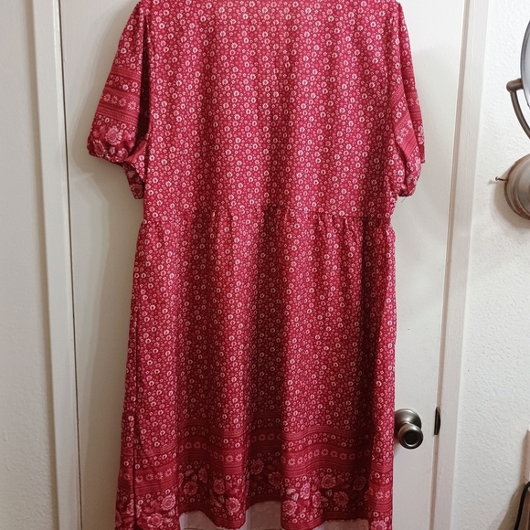 Floral Red Dress - Picture 2 of 5